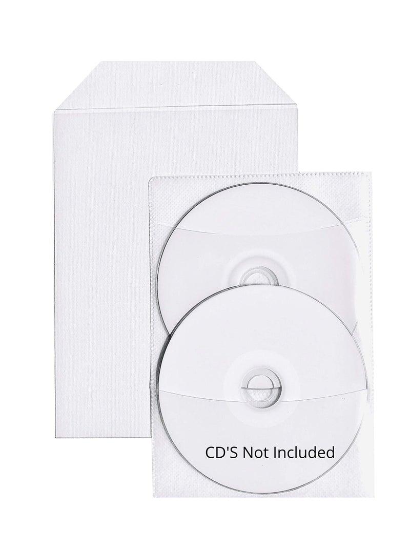 StarTechDeals 100 Clear CPP Movie Plastic Sleeves + 2 Disc Non-Woven Sleeves by StarTechDeals - Image 1